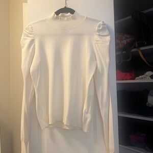 White long sleeve turtle neck